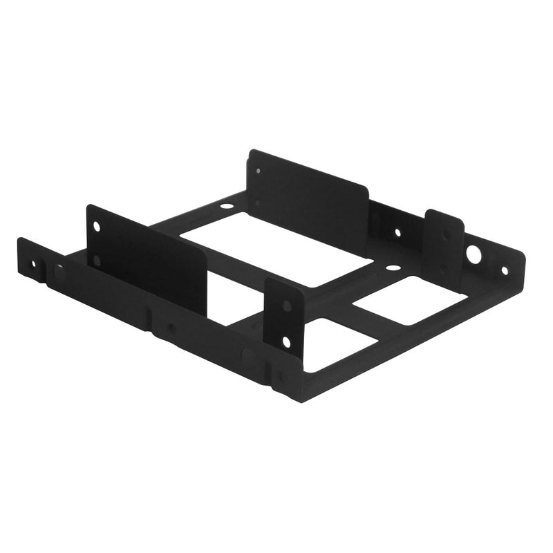 Kingwin SSD Hard Drive Mounting Kit Internal, Convert Any 2 x 2.5â€ Solid State Drive / HDD Into a 3.5 Inch Drive Bay. Mounting Screws Included, Quick and Easy Installation [HDM-225-BK] - Image 1